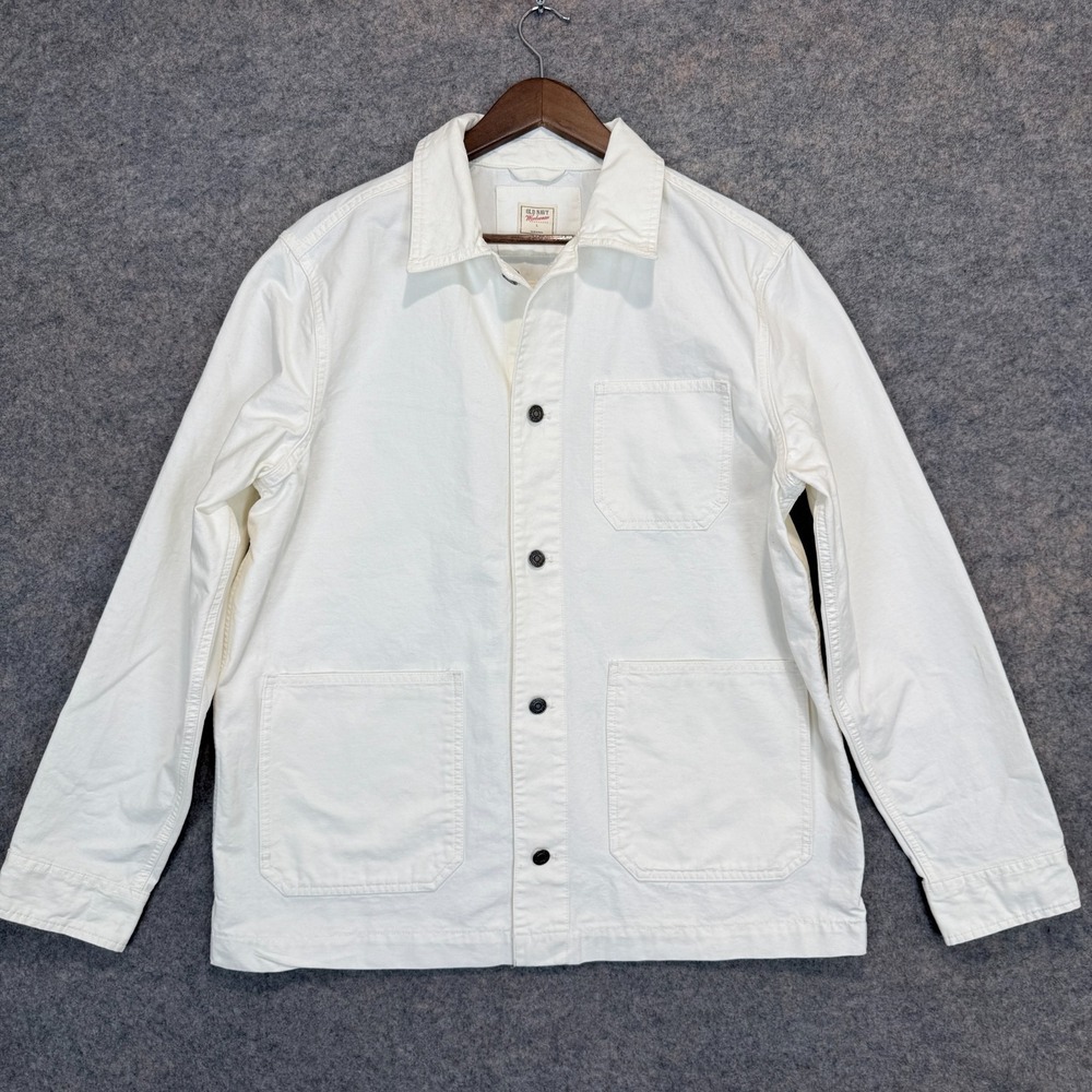 Old Navy Workwear Field Chore Jacket Mens Large Relaxed 3 Pocket Lightweight